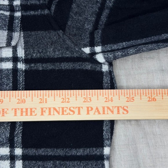 Abercrombie & Fitch Flannel Shacket Mens XL Black Grey Plaid Soft A&F Collection - Picture 5 of 6